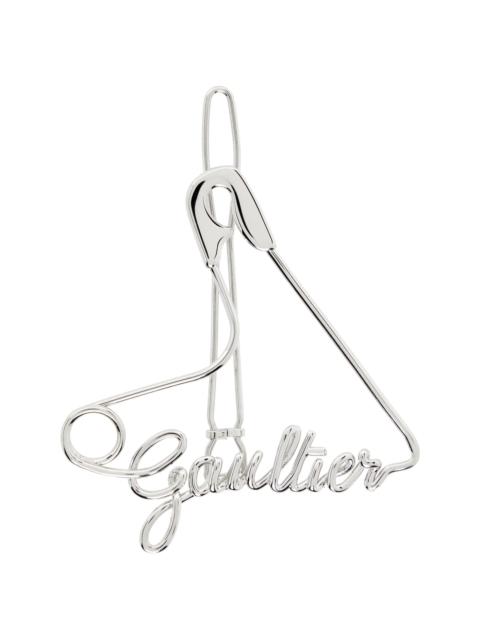 Jean Paul Gaultier Silver 'The Heart Safety Pin' Hair Clip