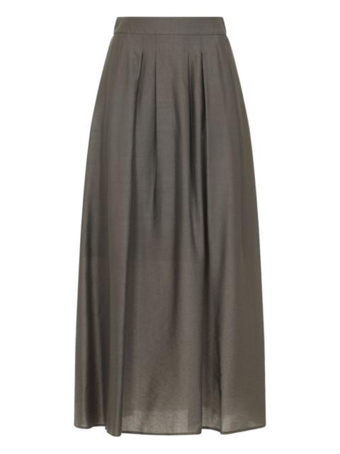 PESERICO pleated-detail midi skirt