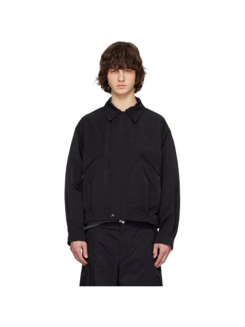 SOLID HOMME Black Nylon Military Blouson Jacket