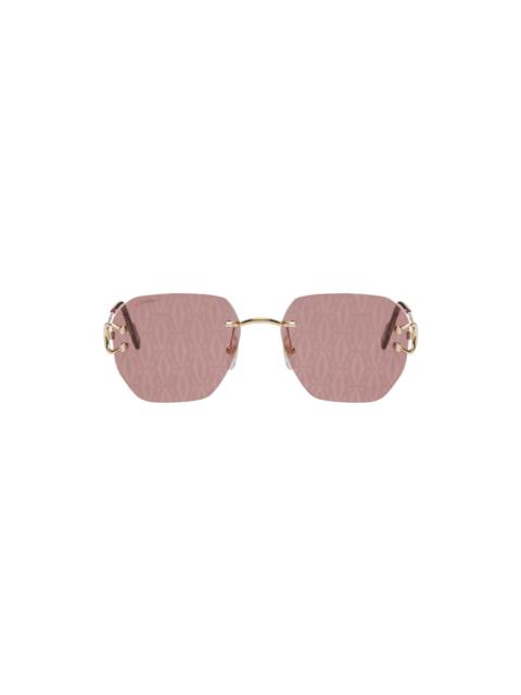 Cartier Gold 'Signature C de Cartier' Sunglasses