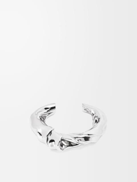 Loewe Medium nappa twist cuff in sterling silver