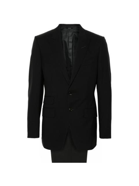 single-breasted wool suit