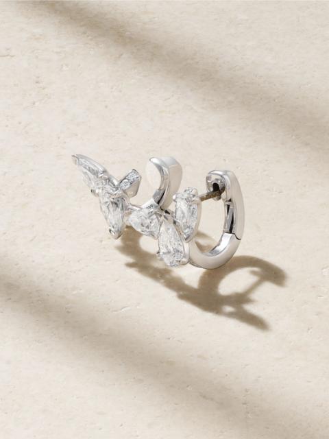 REPOSSI Serti sur Vide 18-karat white gold diamond ear cuff Silver