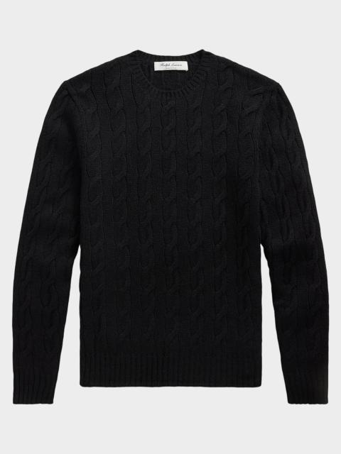 Ralph Lauren Men's Cashmere Cable Crewneck Sweater