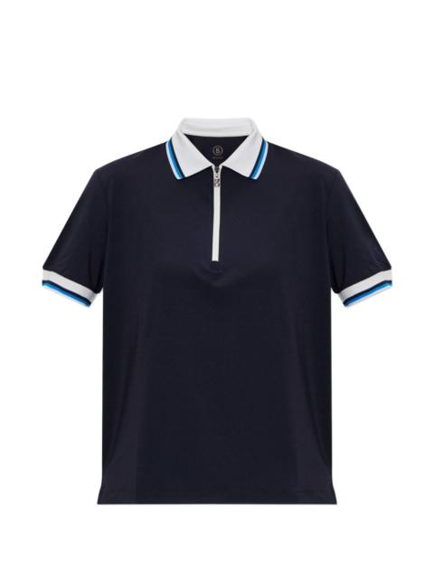 BOGNER Laurina zip striped polo shirt