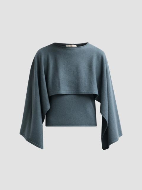 Zimmermann Women's Valiant Wool Draped Sweater - Deco Blue