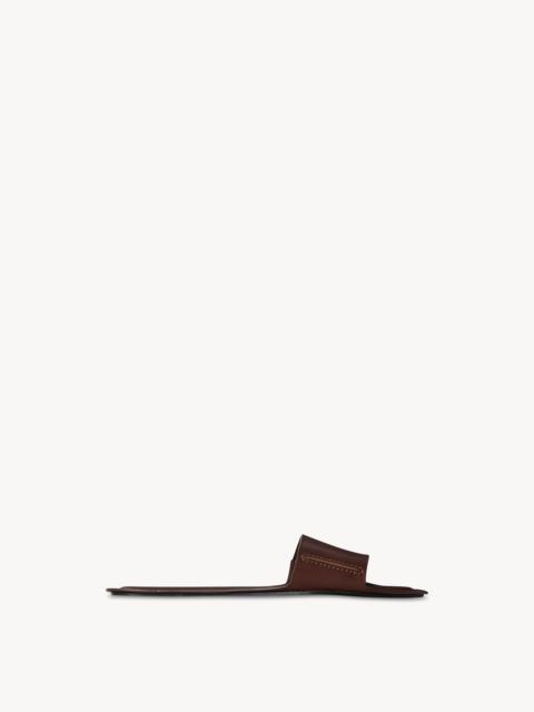 The Row Sara Strap Slide in Leather