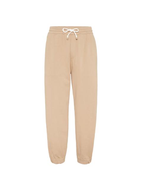 Brunello Cucinelli Straight-Leg Cotton-Blend Track Pants "Beige" BRUN1158