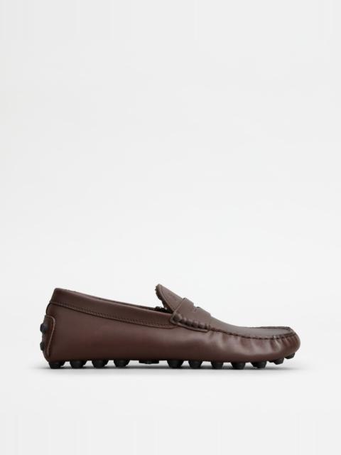 GOMMINO BUBBLE IN LEATHER - FURRY LINING - BROWN