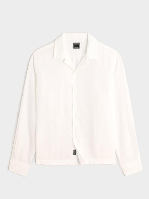 TODD SNYDER Cropped Sea Soft Irish Linen Camp Collar Shirt