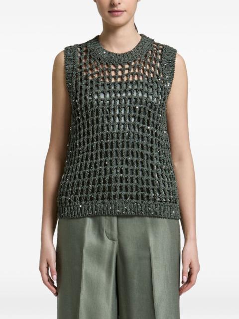 PESERICO sequin-embellished vest