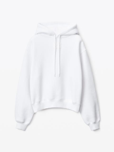 Alexander Wang PUFF LOGO HOODIE IN STRUCTURED TERRY