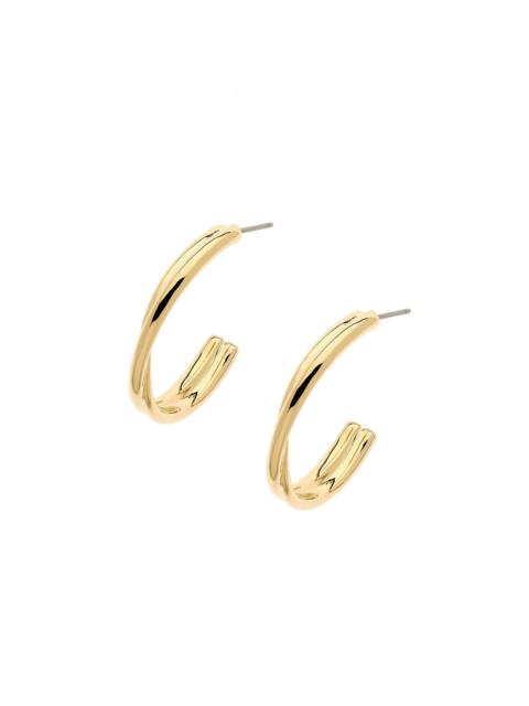 MELISSA ODABASH GOLD TWIST HOOP EARRINGS