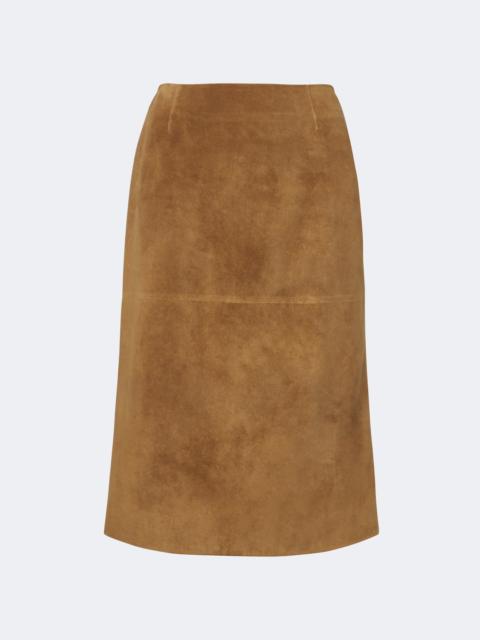 Jil Sander Suede midi skirt