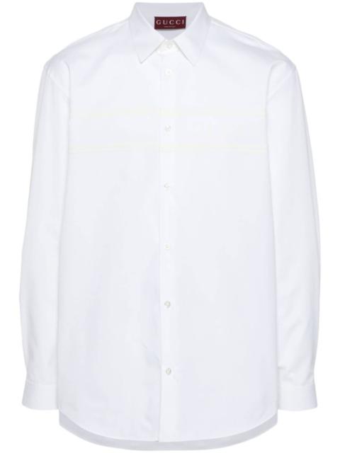 GUCCI logo-appliqué cotton shirt