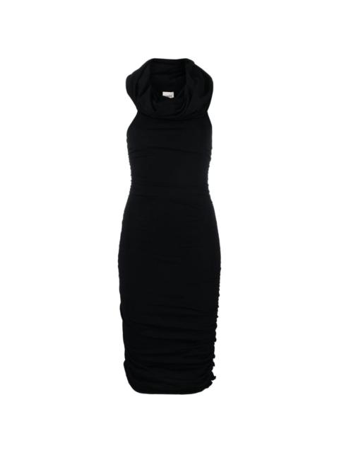 Aerica ruched midi dress