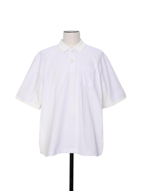 sacai Dungaree x Cotton Jersey Polo Shirt