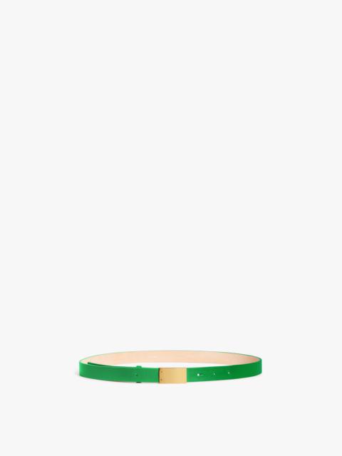 Victoria Beckham Thin Belt With Plaque Buckle in Green