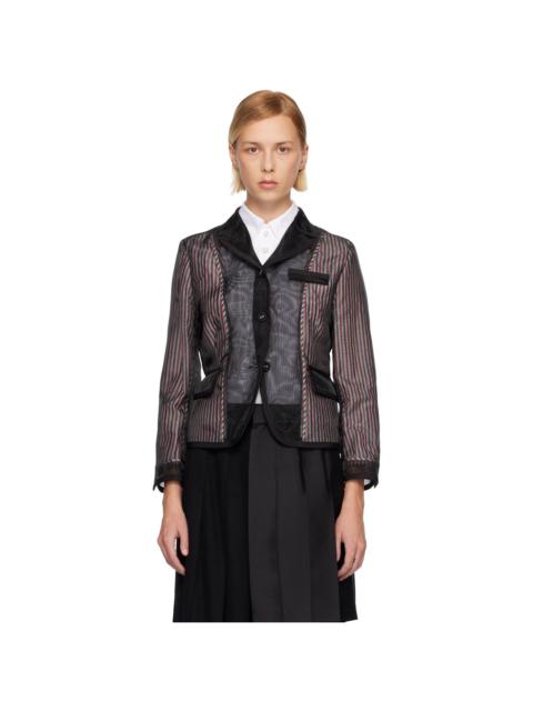 Thom Browne Black Organza Sport Blazer