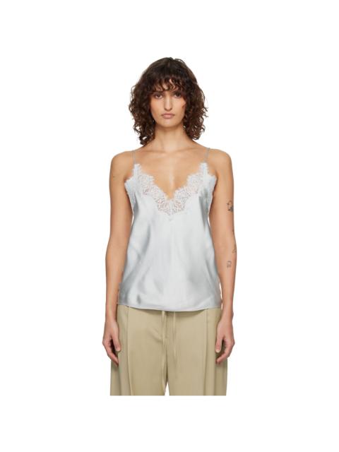 RÓHE Blue Lace Silk Camisole