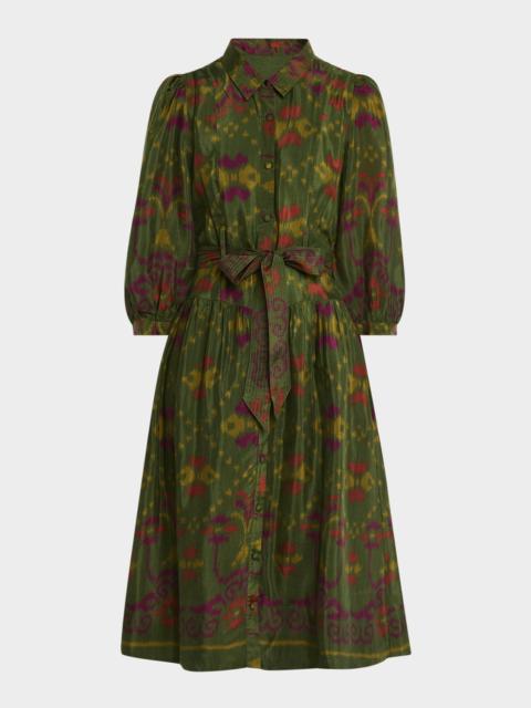 Love the Label Lulu Ikat Belted Shirtdress