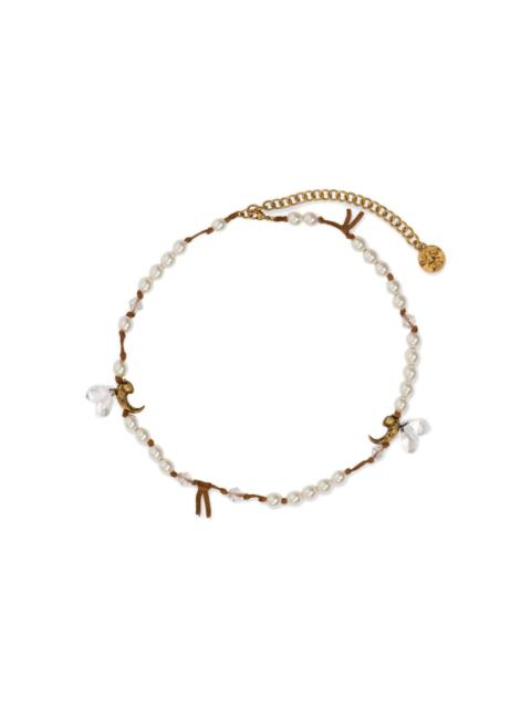 Etro pearl bee-embellished necklace