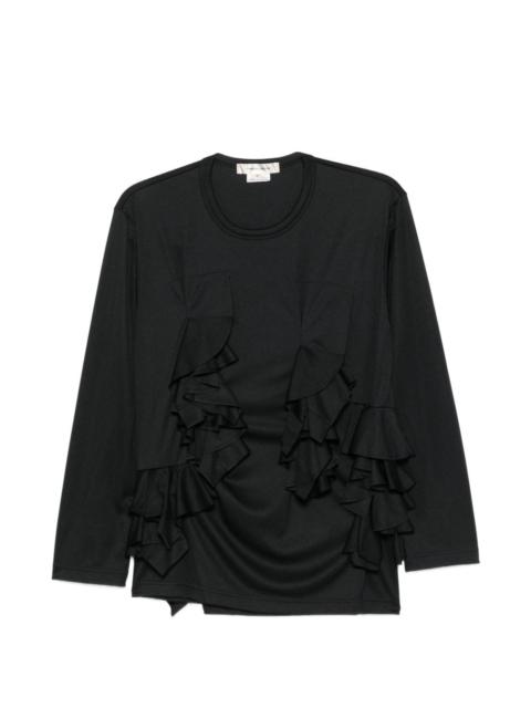 Comme Des Garçons ruffled long-sleeve T-shirt