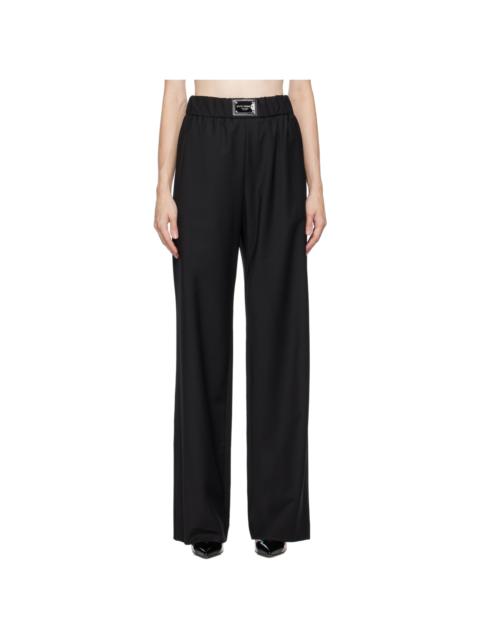 Black Gathered Trousers
