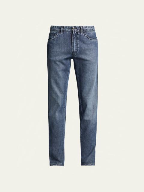 Brioni Dark-Wash Stretch-Denim Jeans