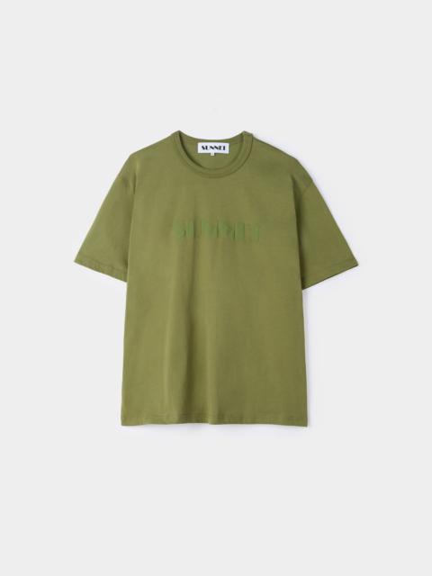 SUNNEI BIG LOGO SPRAYED T-SHIRT / military green