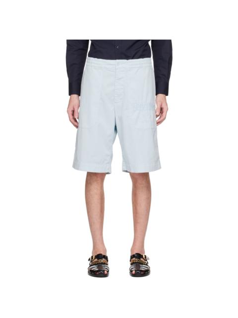 Moschino Blue Embroidered Shorts
