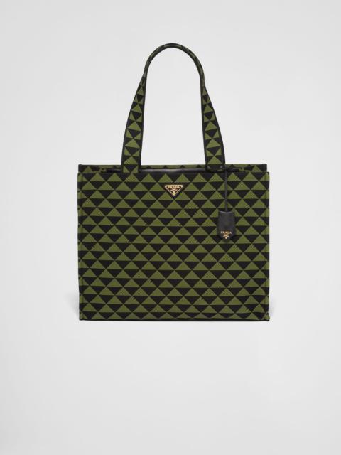 Prada Symbole bag in embroidered fabric