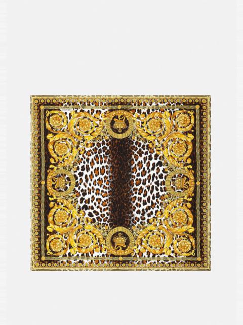 VERSACE Wild Barocco Print Silk Foulard