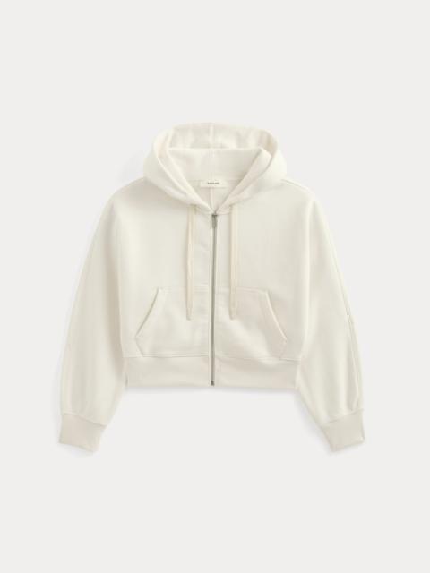 EVERLANE LUXE FLEECE FULL-ZIP CROPPED HOODIE