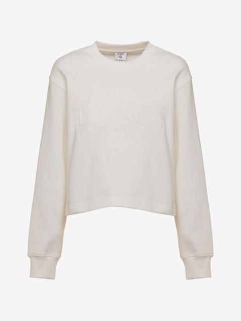 CASABLANCA logo-embroidered crew-neck sweater