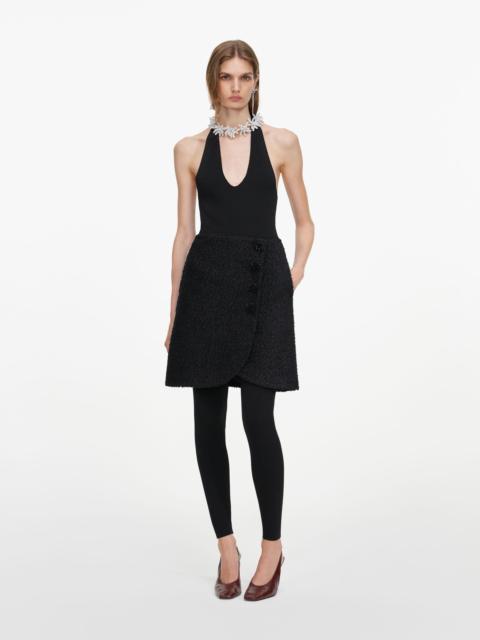 self-portrait Black Boucle Mini Skirt