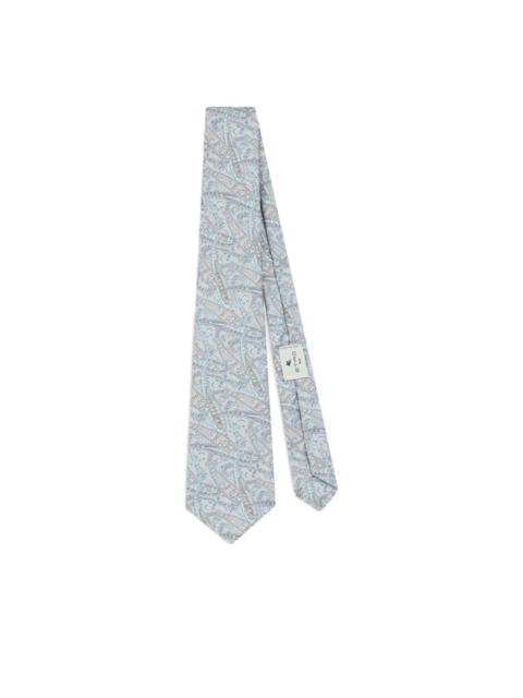 Etro jacquard floral paisley tie