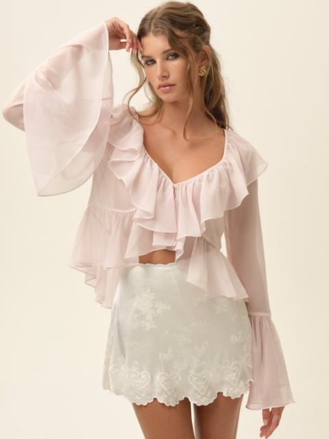 For Love & Lemons Lila Flare Top