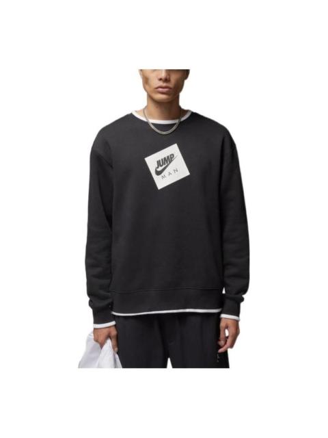 Jordan Air Jordan Contrasting Colors Patch Hoodie Men's Black DV4524-010