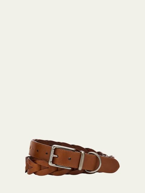 Ralph Lauren Men's Woven Leather Belt