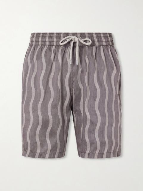 FRESCOBOL CARIOCA Rio Linen Blend Cabana Wave -Print Swim Short
