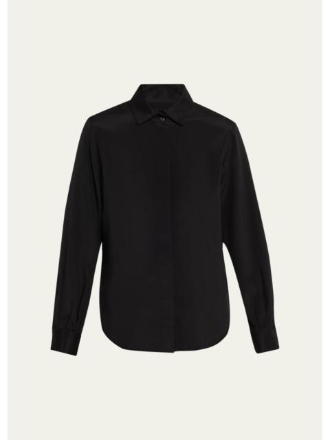 Lafayette 148 New York Pleated Button-Down Shirt