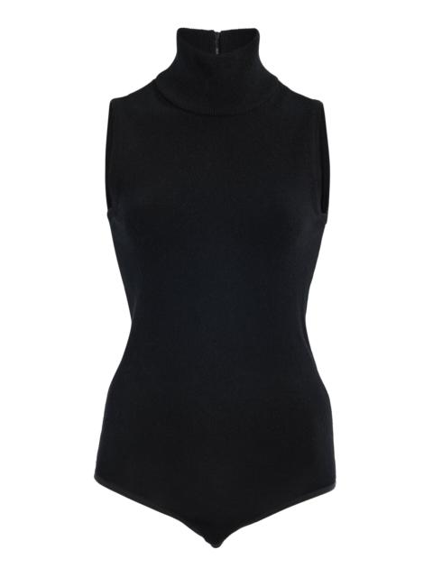 MICHAEL KORS COLLECTION Turtleneck Cashmere-Blend Bodysuit black