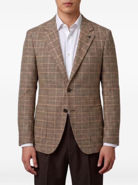 LARDINI Prince of Wales check single-breasted blazer