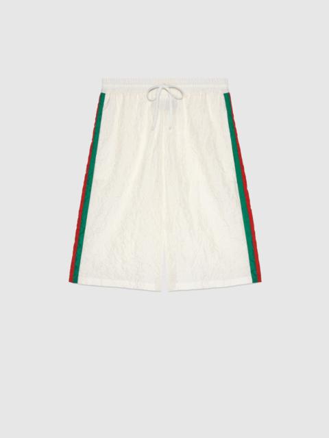 GUCCI Technical nylon shorts with Web