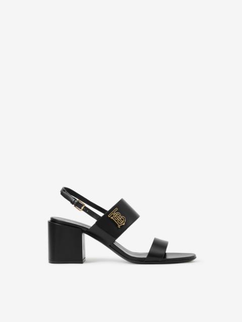 Burberry Monogram Motif Leather Sandals