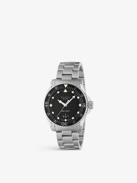 YA136301B Gucci Dive stainless steel quartz watch