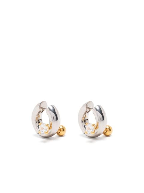 PANCONESI crystal-embellished huggie hoops