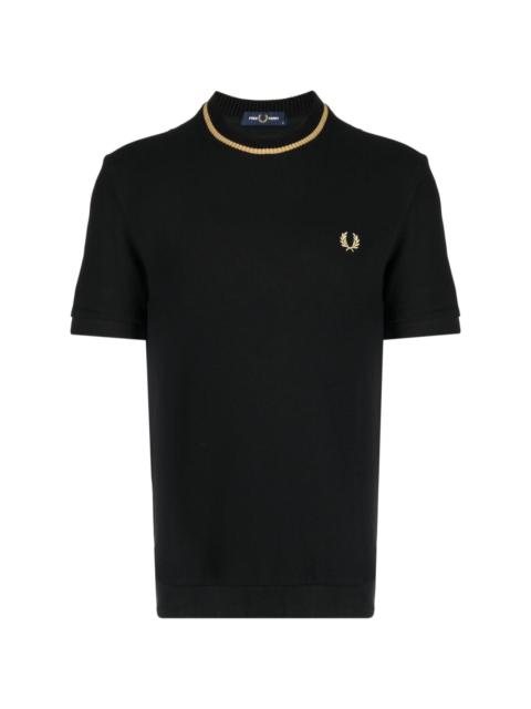 logo-embroidered cotton T-shirt