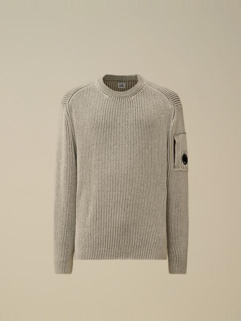 Fleece Knit Crewneck Lens Sweater